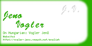 jeno vogler business card